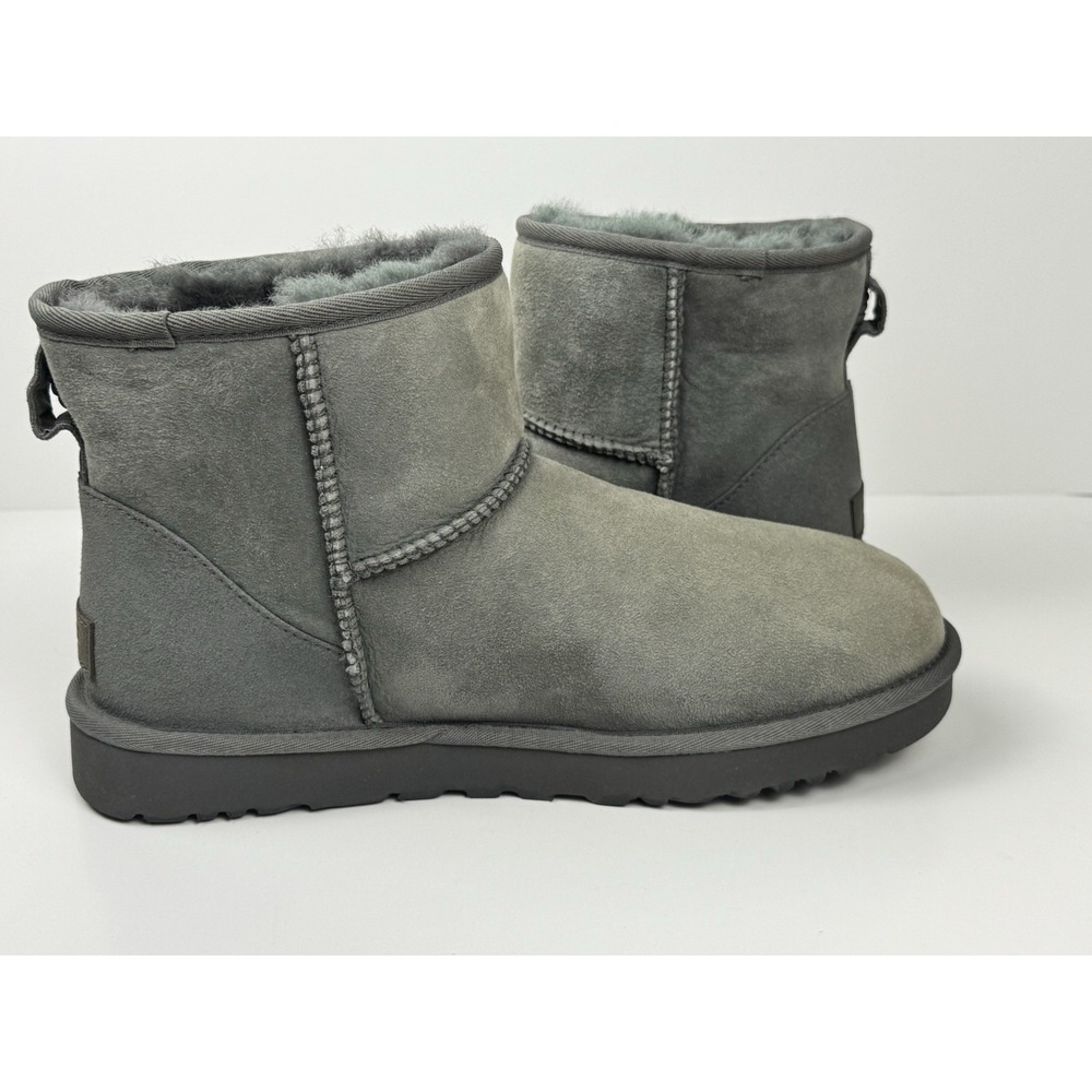 UGG Classic Mini II Sheepskin Wool Boots Women's Size 11 Grey W/1016222 - Picture 5 of 7